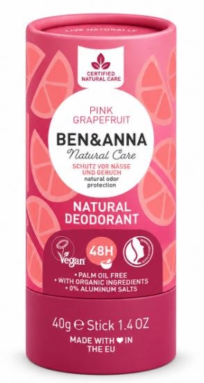 Ben & Anna | Αποσμητικό Στικ Pink Grapefruit,40gr