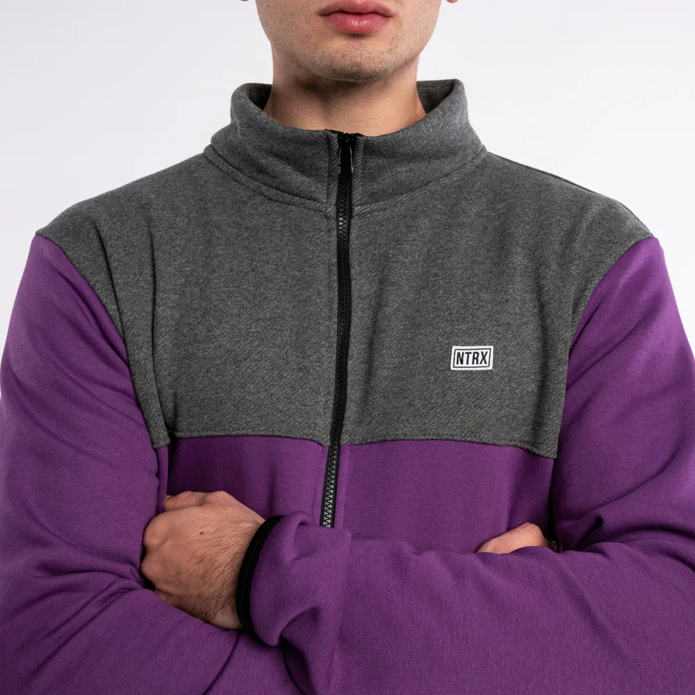 Hybrid Full-Zip Sweatshirt - Zayden - Purple Anthrax Mashines