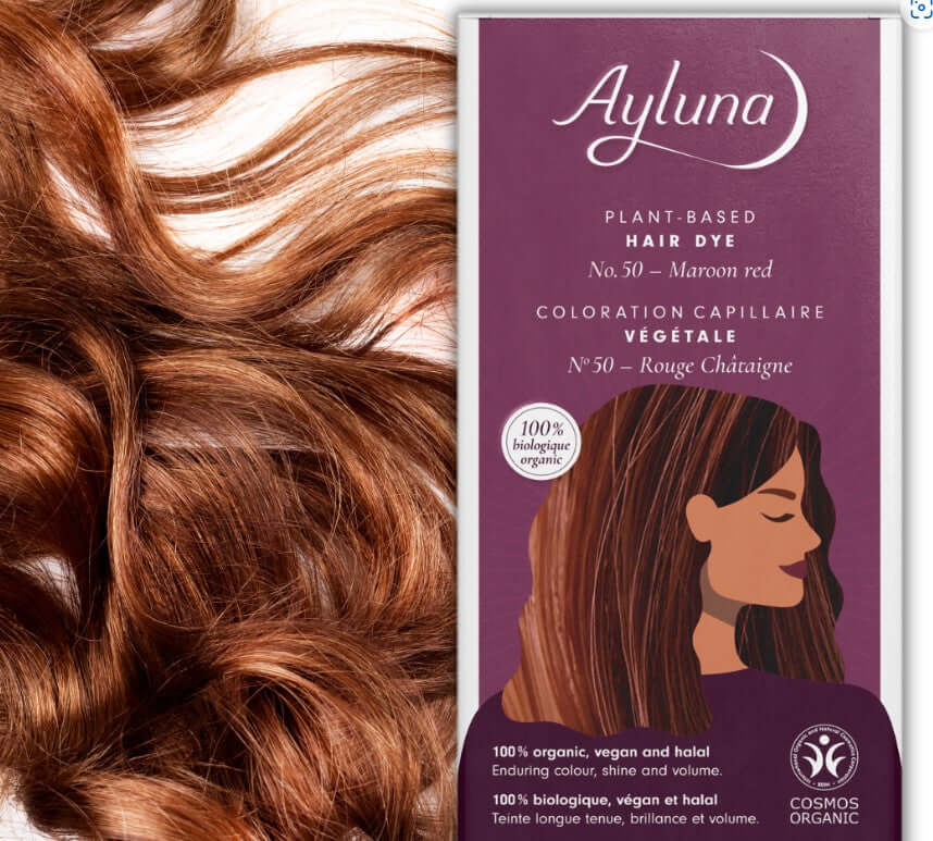 Ayluna 100% Βιολογική Βαφή Μαλλιών Maroon Red Nr50