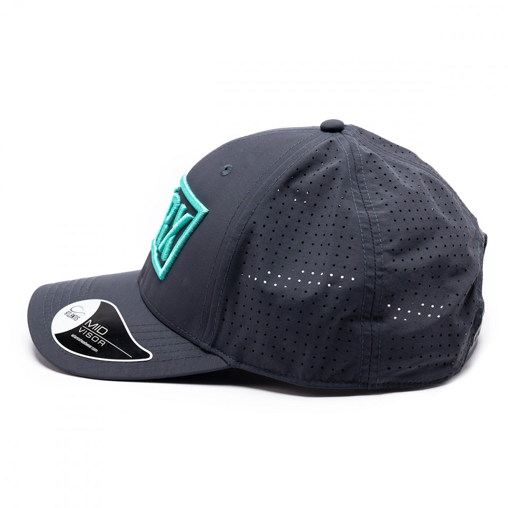 NTRX Sports Caps - Aqua Grey Peak Anthrax Machines