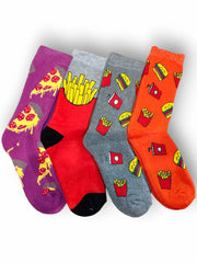 Pizza, Burgers & Potatoes Socks Σετ 4 Κάλτσες