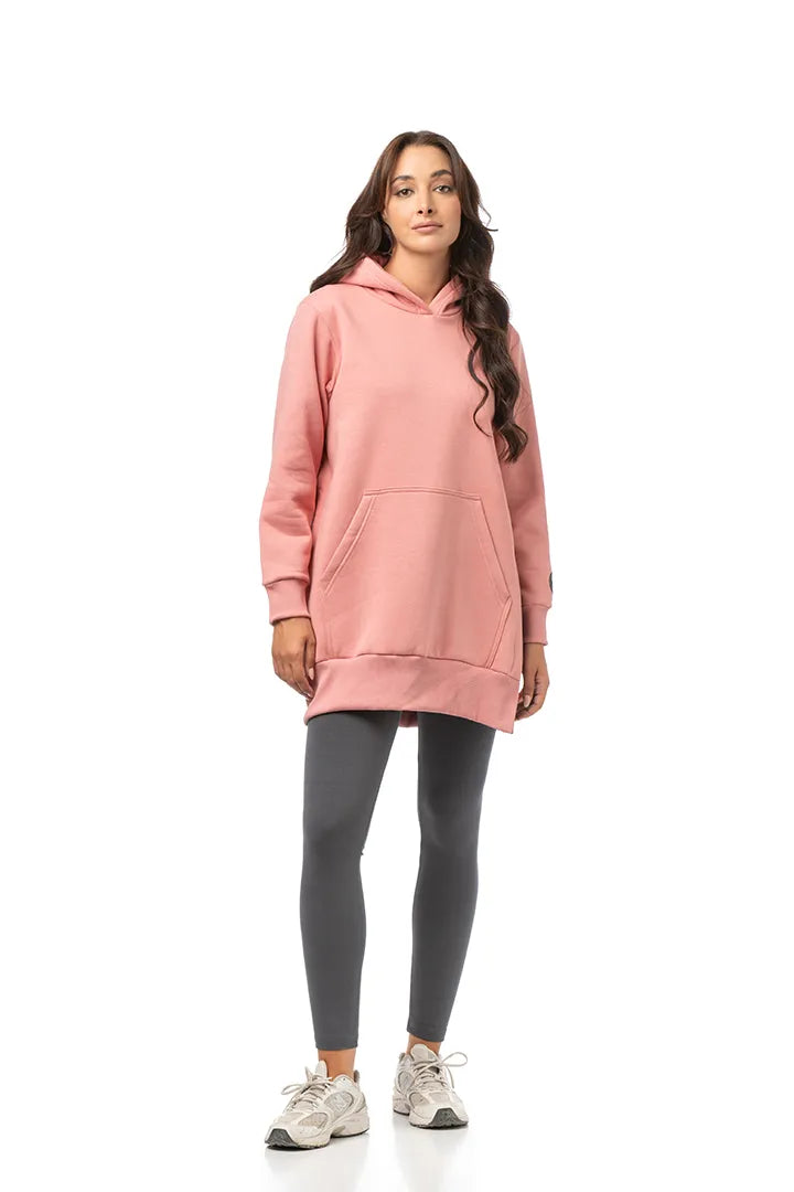 Bodymove Γυναικείο Τρίκλωνο Φούτερ Μπλουζοφόρεμα με Άνοιγμα στο Πλάι