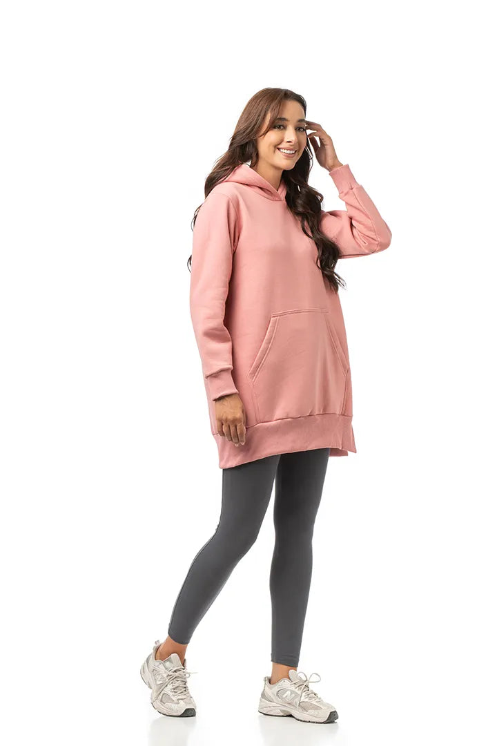 Bodymove Γυναικείο Τρίκλωνο Φούτερ Μπλουζοφόρεμα με Άνοιγμα στο Πλάι